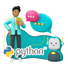 Умный чат-бот на Python - КИБЕРшкола программирования для детей, компьютерные курсы для школьников, начинающих и подростков - KIBERone г. Чистополь
