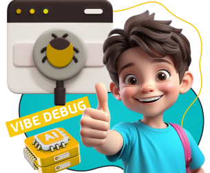Тестирование & Vibe Debug. Охотники за багами - КИБЕРшкола программирования для детей, компьютерные курсы для школьников, начинающих и подростков - KIBERone г. Чистополь